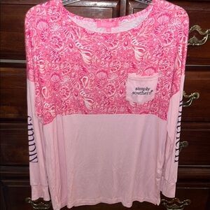 Simply Southern Pink Long Sleeve Shirt